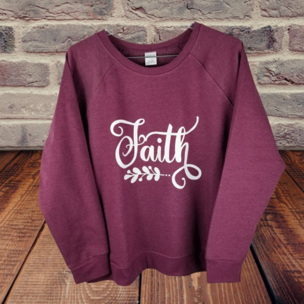 NEW Heather Purple Faith Sweatshirt